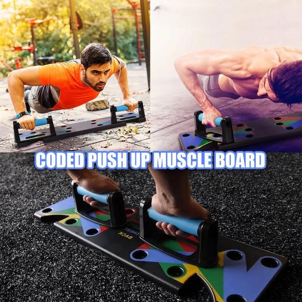 Coded Push Up Board being carried for travel