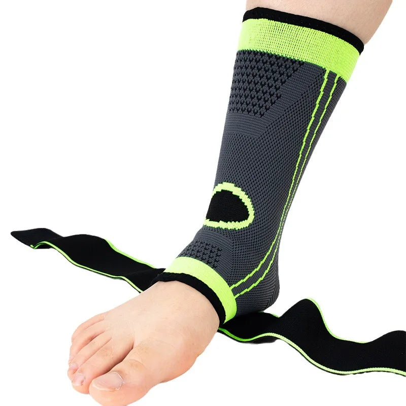 Breathable fabric detail on the compression ankle brace