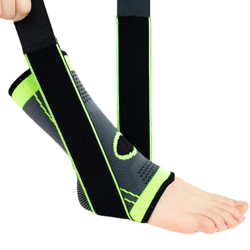 Close-up of the adjustable strap on the ankle brace