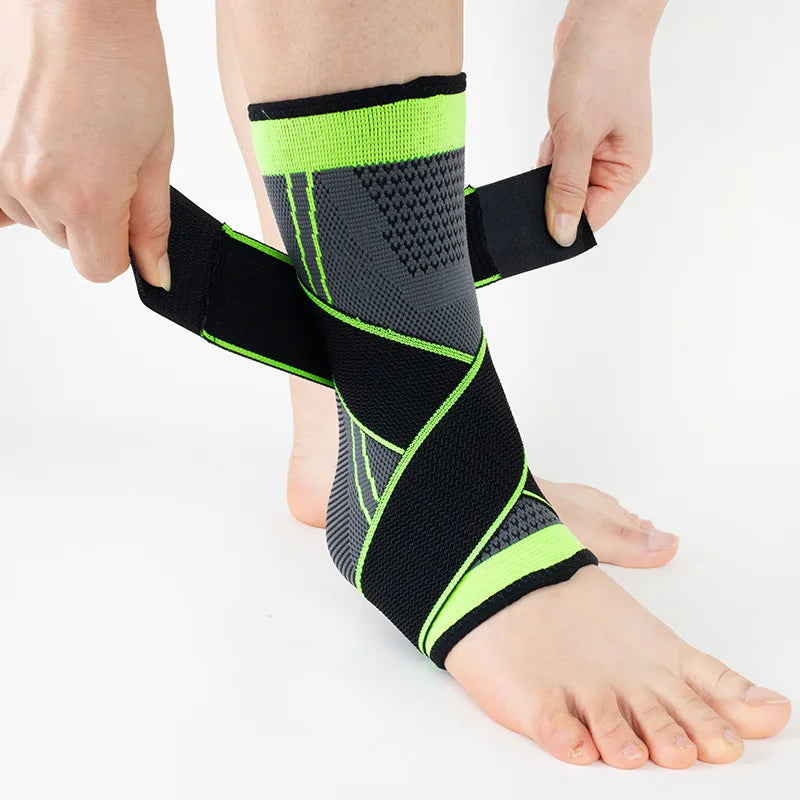 Ankle brace worn during a basketball movement