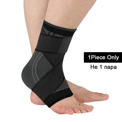Ankle brace worn under a running shoe